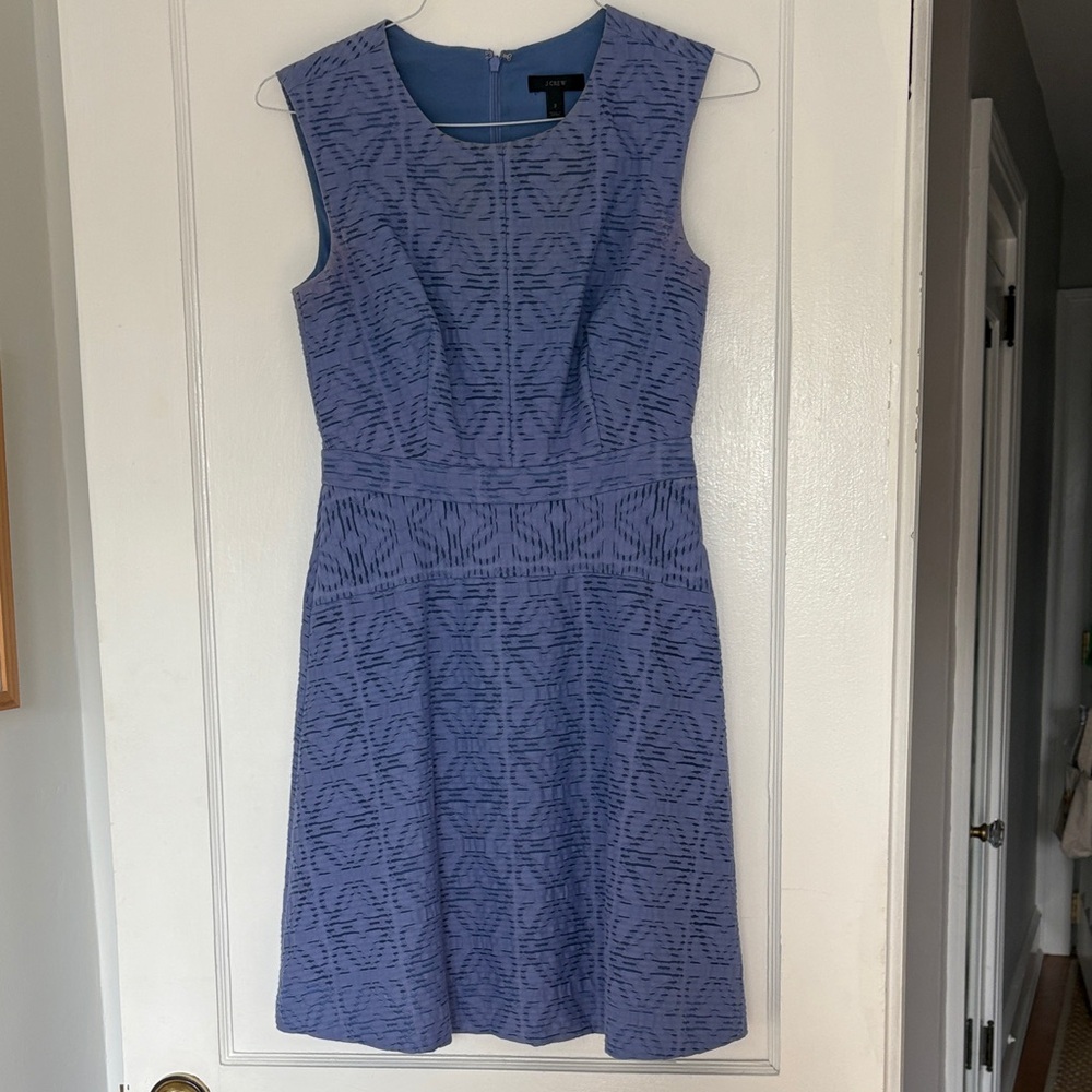 J. Crew Textured Blue Mini Dress